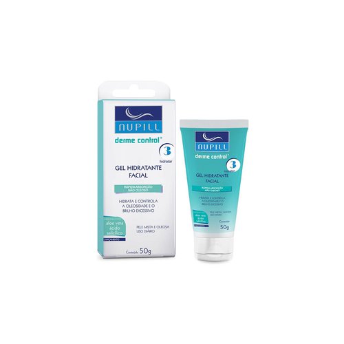 Gel Facial Hidratante Nupill Derme Control Aloe Vera e Ácido Salicílico – 50g