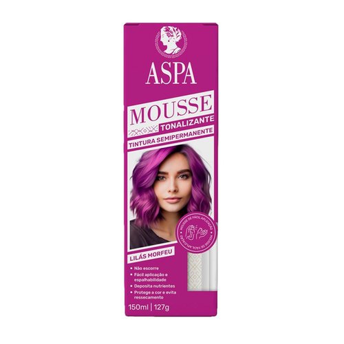 Tonalizante Mousse Aspa Tintura Semipermanente Lilas Morfeu 150ml