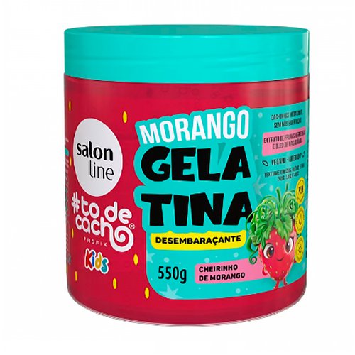 Gelatina Capilar Salon Line Kids #To de Cacho Morango Desembaracante 550g