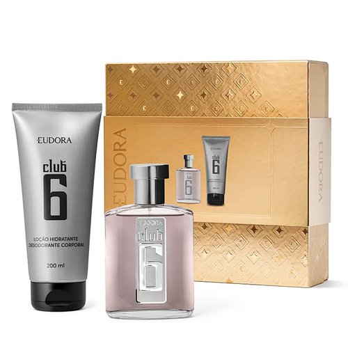 Kit Perfume Masculino Eudora Club 6 Deo Colônia 95ml + Loção Hidratante 200ml