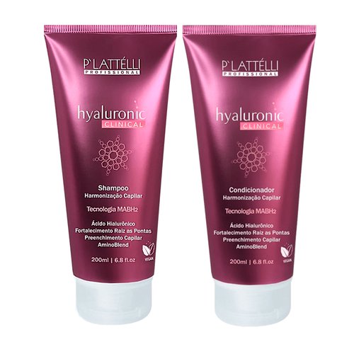 Kit P'lattélli Hyaluronic Shampoo + Condicionador