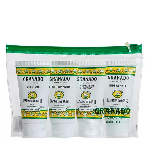Kit Granado Necessarie Terrapeutics Castanha do Brasil Shampoo 50ml + Condicionador 50ml + Hidratante 50ml + Sabonete 50ml