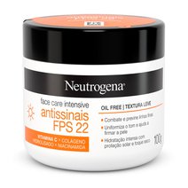 Creme Facial Neutrogena Face Care Intensive Antissinais FPS 22 100g