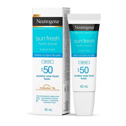 Protetor Solar Facial Neutrogena Sun Fresh Hydro Boost FPS 50 Sem Cor 40ml
