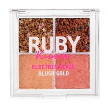 Paleta Ruby Kisses Glitter Eletric Glaze Blush Gold