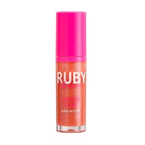 Gloss Ruby Kisses Glitter Electric Glaze Blush Gold