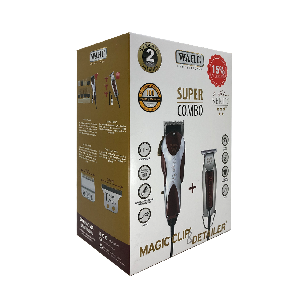 Kit Wahl Magic Clip e Detailer | Nova Era Cosméticos