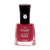 Esmalte Risqué Diamond Gel Rosa Flambado