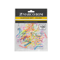 Elástico de Cabelo Soft Coloridos Marco Boni c/100un - Ref:8253