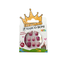 Unhas Postiças Infantil Autocolante Princesa Kids Marco Boni com 24 unidades - Ref:9703