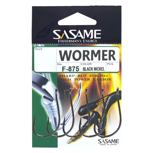 Sasame F-875 Wormer-Black Nickel hooks 