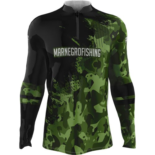 Camiseta Mar Negro Fishing Camuflado Verde Coleção 2021