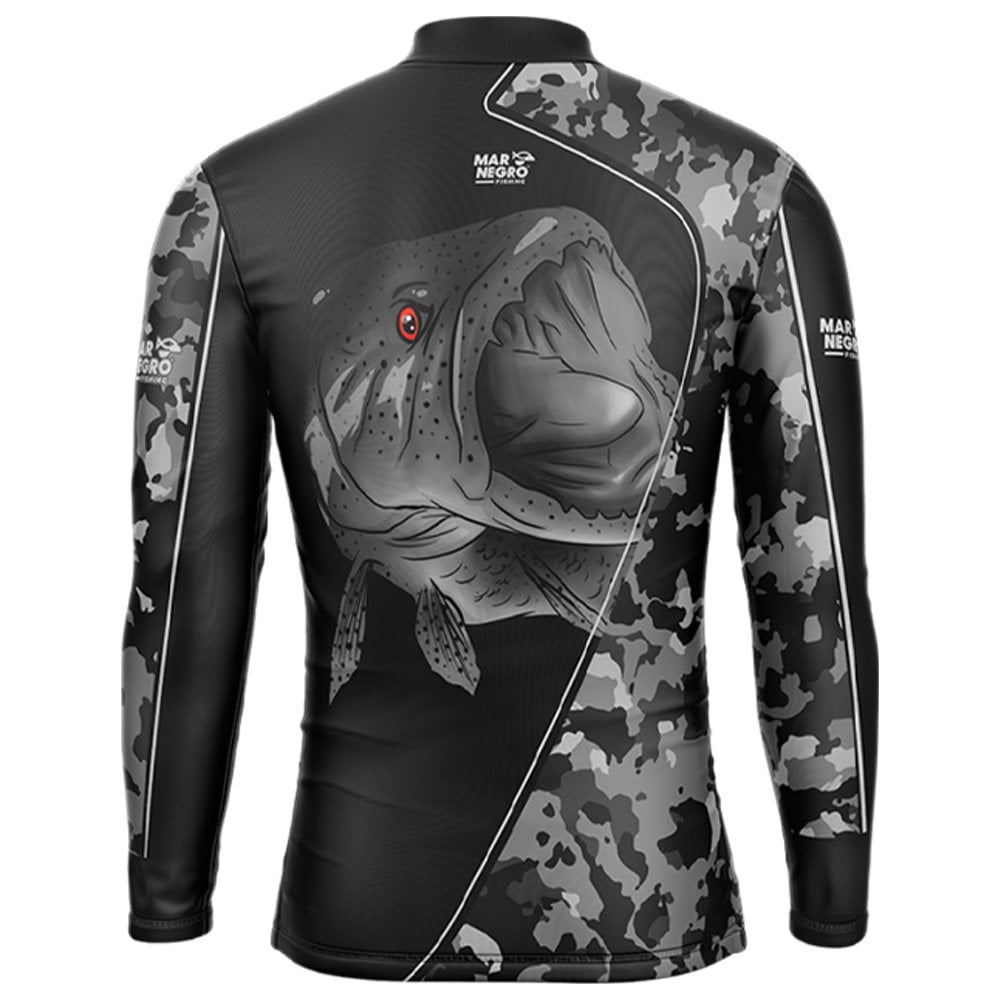 Camisa De Pesca Combate Mar Negro Fishing Traíra UV50+ | Loja de pesca