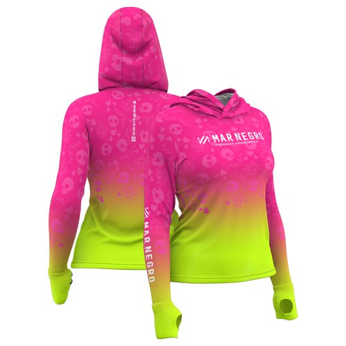 Camisa De Pesca X Protection Mar Negro Sublimada Caveira Feminina UV50+