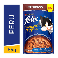 Ração Úmida Nestlé Purina Felix Fantastic Tiritas Peru - 85g