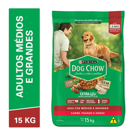 Ração Seca Nestlé Purina Dog Chow Extra Life Frango E Arroz Cães Adultos Todas As Raças - 15 Kg