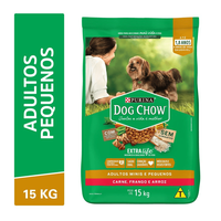 Ração Seca Nestlé Purina Dog Chow Extra Life Frango E Arroz Cães Adultos Raças Minis E Pequenas - 15 Kg