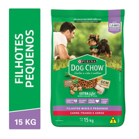Ração Seca Nestlé Purina Dog Chow Extra Life Frango E Arroz Cães Filhotes Raças Minis E Pequenas - 15 Kg