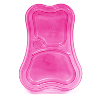 Comedouro Duplo Automático Pet Toys Osso Rosa Transparente Com Glitter - 460 X 300 Ml