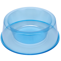 Comedouro Pet Toys Médio Simples Azul Transparente - 1000 Ml
