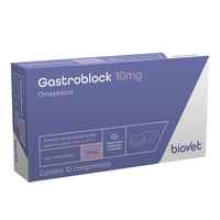 Antiácido Biovet Gastroblock Omeprazol 10 Mg - 10 Comprimindos