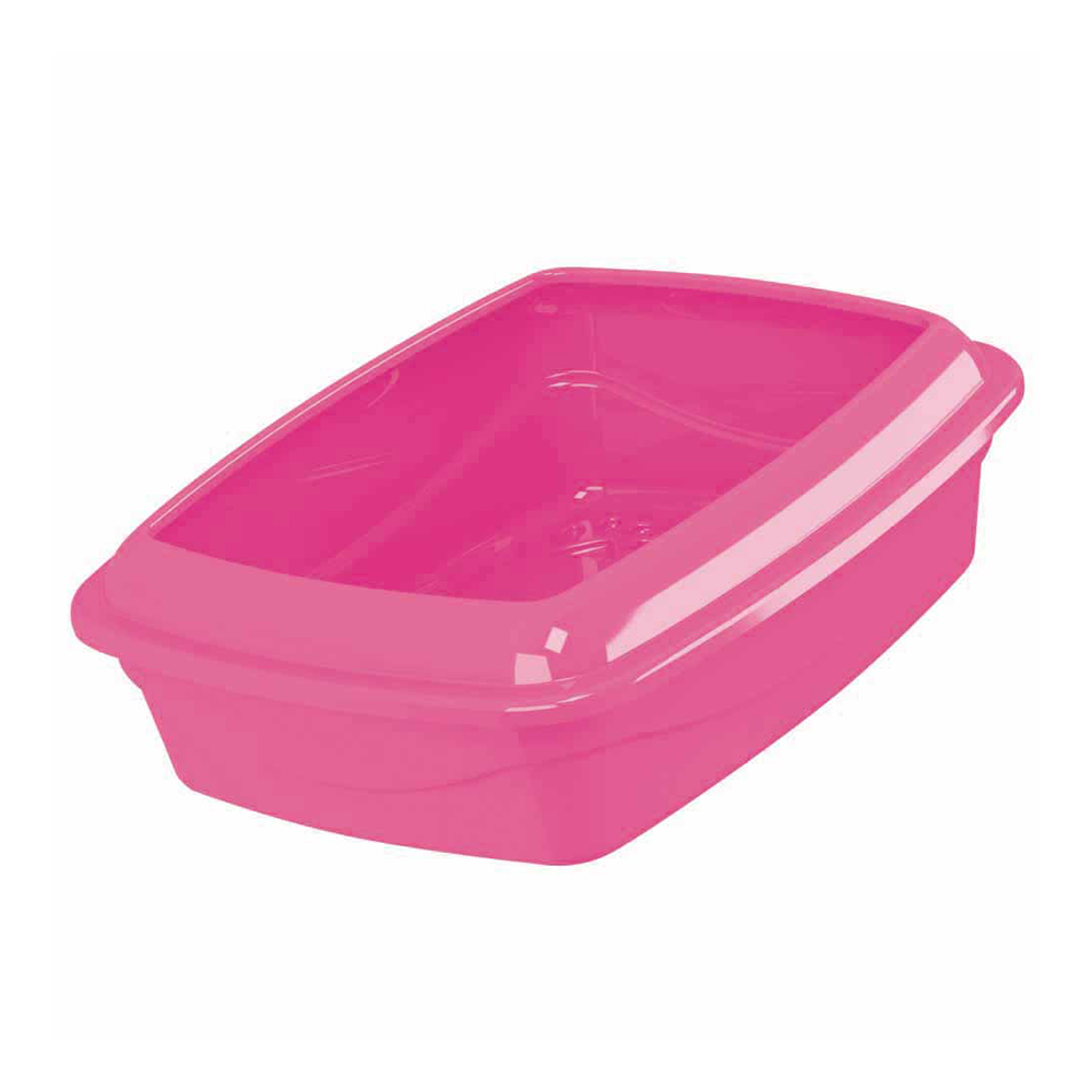 Bandeja Higienica Alta com borda Master Cat Grande Rosa PetCamp