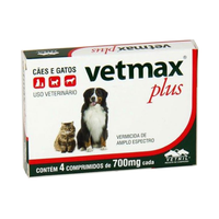 Vermífugo Vetnil Vetmax Plus 700mg para Cães e Gatos