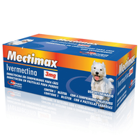Tratamento De Sarnas E Verminoses Mectimax Para Cães 3mg- 4 Comprimidos