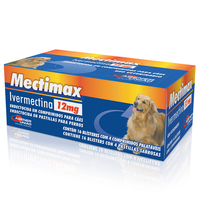 Tratamento De Sarnas E Verminoses Mectimax Para Cães 12mg- 4 Comprimidos