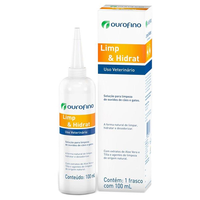 Solução para Limpeza de Ouvidos Ourofino Limp & Hidrat para Cães e Gatos