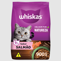 Ração Seca Whiskas Melhor Por Natureza Para Gatos Adultos Sabor Salmão - 900 G