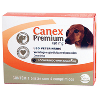 Vermífugo Ceva Canex Premium 450 Mg Para Cães - 4 Comprimidos