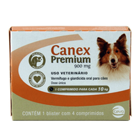 Vermífugo Canex Premium 900 Mg Para Cães - 4 Comprimidos