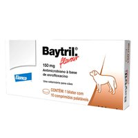 Antibiótico Elanco Baytril Flavour Enrofloxacino 150mg para Cães e Gatos