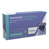 Vermifugo Biovet Vermivet Plus 330 Mg - 2 Comprimidos