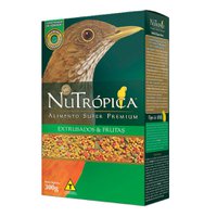 Ração Nutrópica Super Premium Extrusados & Frutas para Sábia e Pássaro Preto