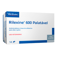 Antibiótico Virbac Rilexine Palatável Para Cães E Gatos - 14 Comprimidos - 600 Mg