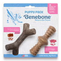 Brinquedo Benebone Puppy Pack Maplestick E Zaggler - 2 Unidades