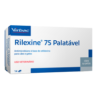 Antibiótico Virbac Rilexine Palatável Para Cães E Gatos - 14 Comprimidos - 75 Mg