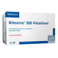 Antibiótico Virbac Rilexine Palatável Para Cães E Gatos - 14 Comprimidos - 300 Mg