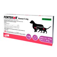 Fortekor Elanco Flavour 5mg para Cães e Gatos