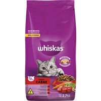 Ração Seca Whiskas Carne Para Gatos Adultos - Pague 2.7kg Leve 3kg