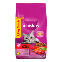 Ração Seca Whiskas Carne Para Gatos Adultos - Pague 9kg Leve 10.1kg