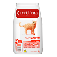 Ração Seca Cat Excellence Carne Gatos Adulto 3kg