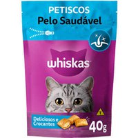 Petisco Whiskas Temptations Pelo Saudável para Gatos Adultos