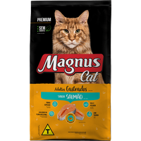 Ração Seca Magnus Cat Premium Sabor Salmão para Gatos Adultos Castrados