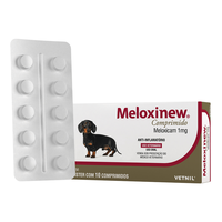 Anti-inflamatório Vetnil Meloxinew Meloxicam 1mg para Cães