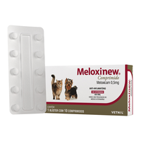 Anti-inflamatório Vetnil Meloxinew Meloxicam 0,5mg para Cães e Gatos