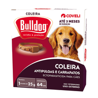Coleira Antipulgas E Carrapatos Coveli Bulldog 7 Para Cães - 64 Cm