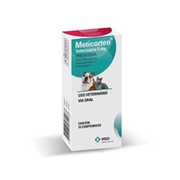 Anti-inflamatório Msd Meticorten Vet 10 Comprimidos Cães E Gatos - 5 Mg